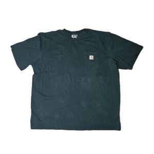 Carhartt Green Pocket Tee work casual tshirt loose fit Men's Size 2XL